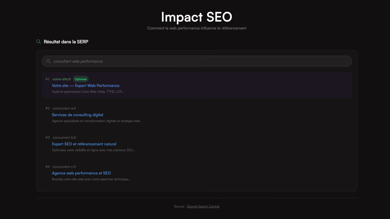 Impact de la web performance sur le référencement SEO et le classement Google